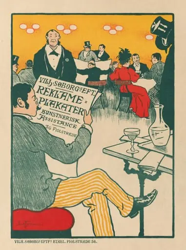 Masters of the Poster: Poster for Exhibition of Artistic Posters of Wilhelm Söborg, by Paul Gustav Fischer
