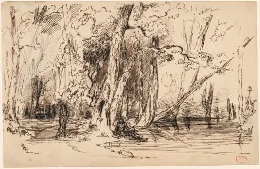 Flooding in the Forest of the Ile Séguin, by Paul Huet