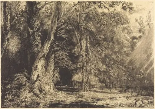Flooding in the Forest of the Ile Séguin, by Paul Huet