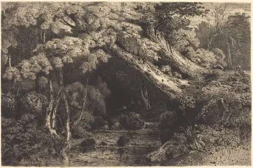 Saint-Pierre Stream near Pierrefond (Ruisseaude Saint-Pierre, pres Pierrefond), by Paul Huet