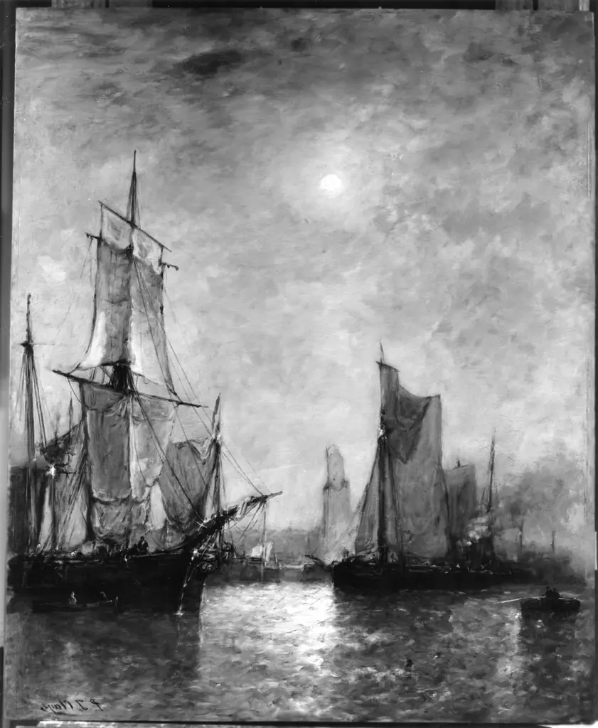 Moonlight In Holland, by Paul Jean Clays