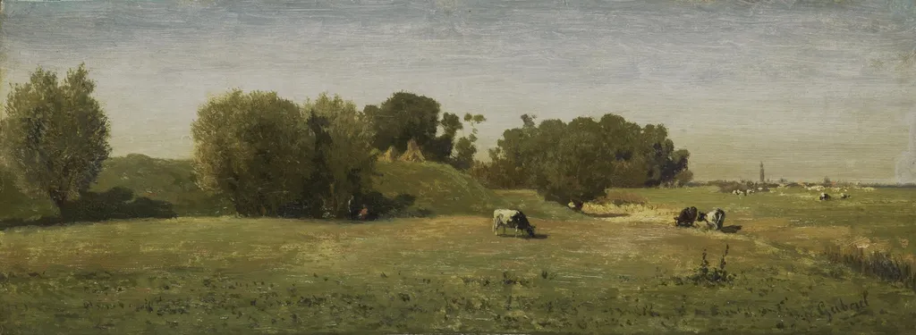 Landscape near Abcoude, by Paul Joseph Constantin Gabriël, oil, 1865