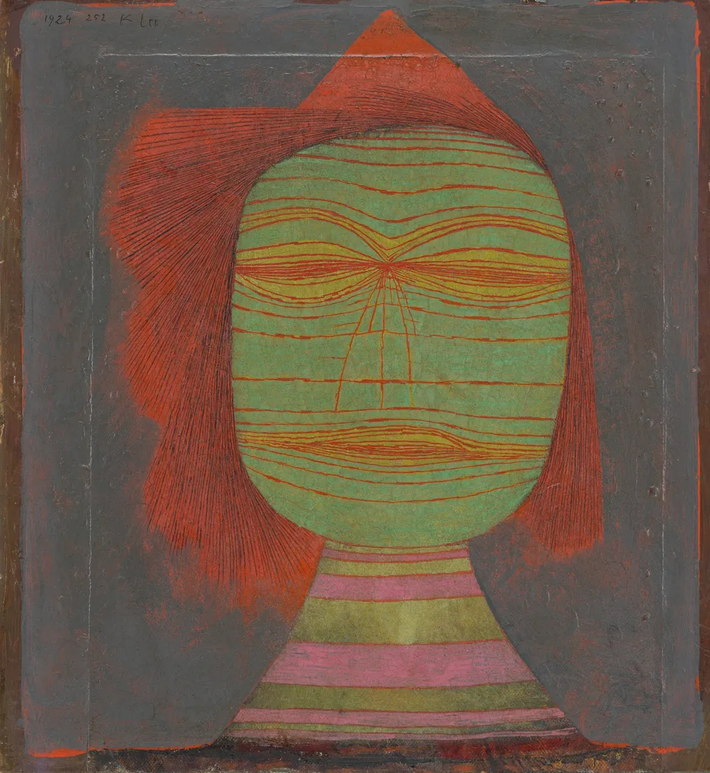 Actor's Mask, by Paul Klee, oil, 1924