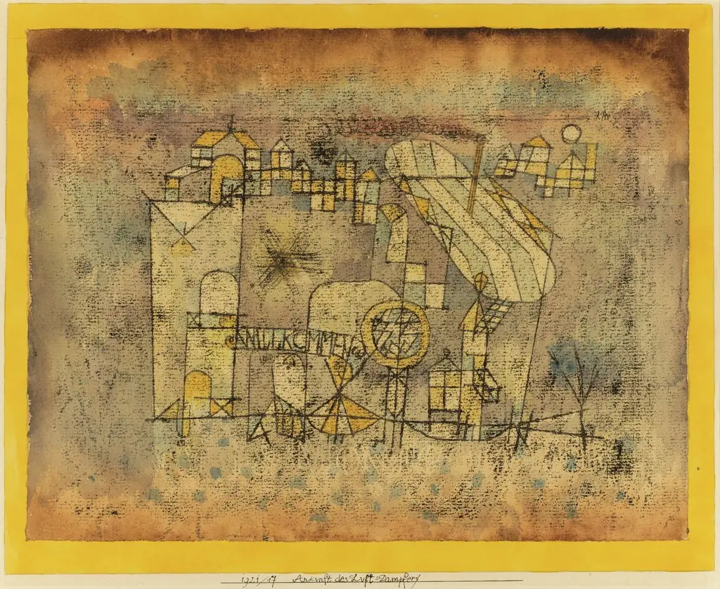 Arrival of the Air Steamer, by Paul Klee
