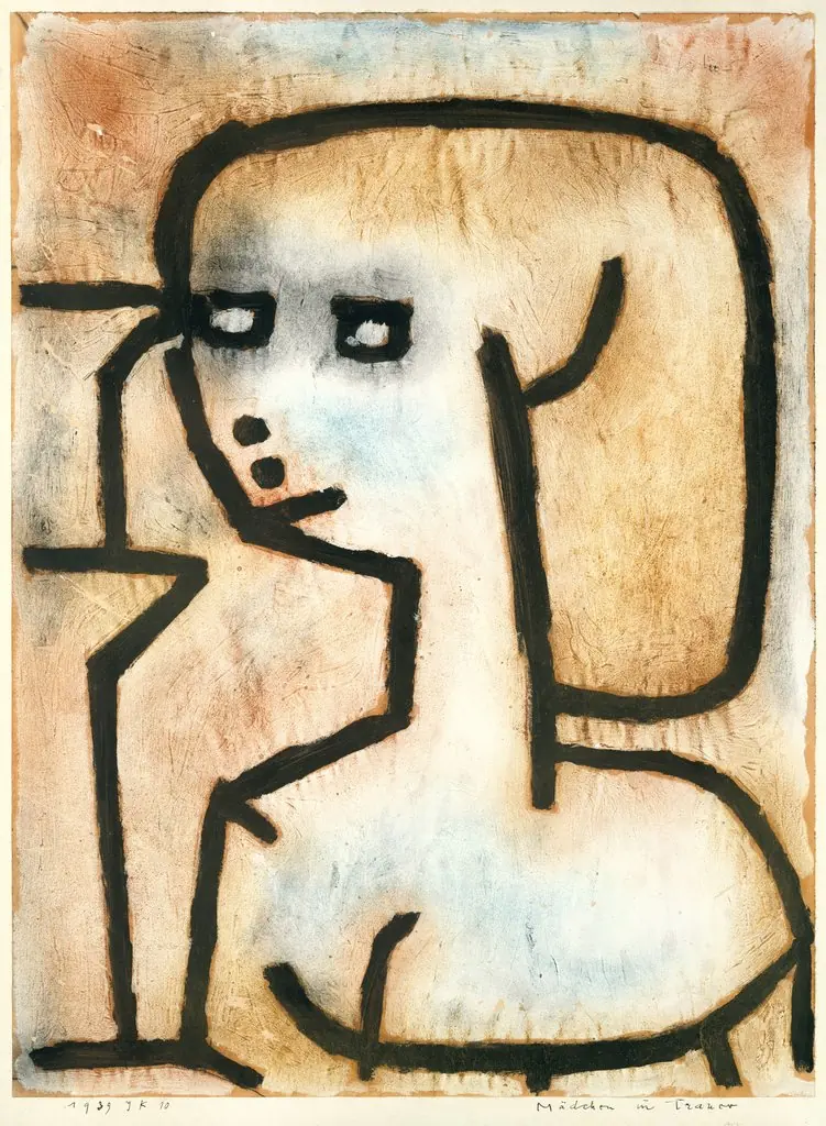 Girl in Mourning, by Paul Klee