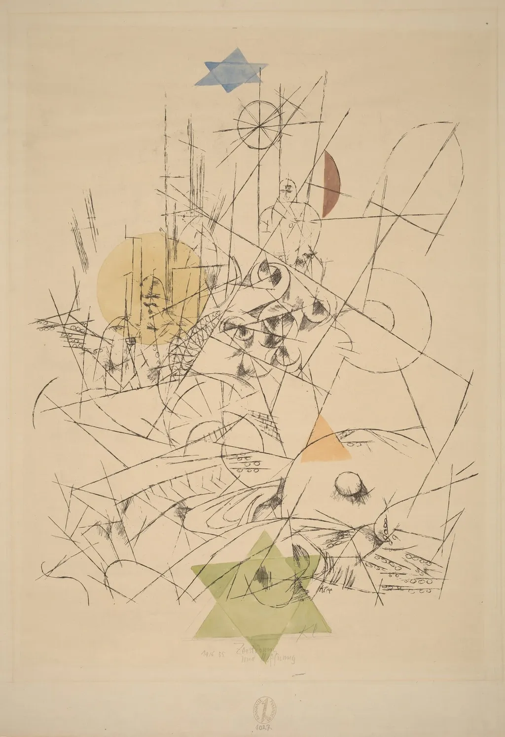 Hope and Destruction (Zerstörung und Hoffnung), by Paul Klee, watercolor, 1916