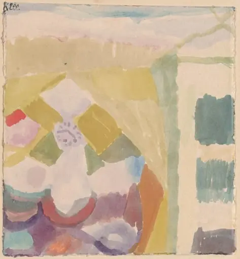 Interieur mit der Uhr (Interior with the Clock), by Paul Klee