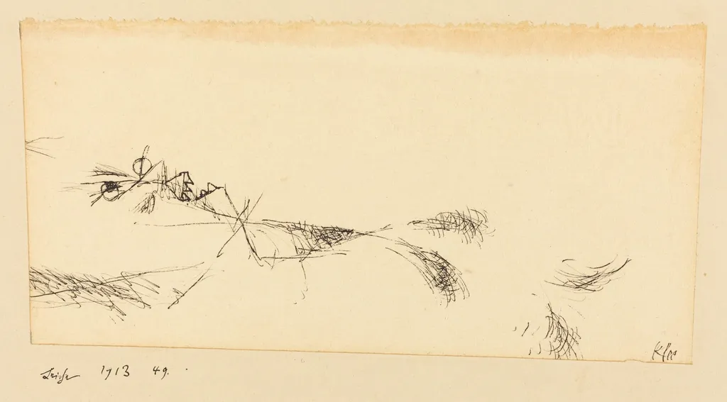 Leiche (Corpse), by Paul Klee, ink, 1913