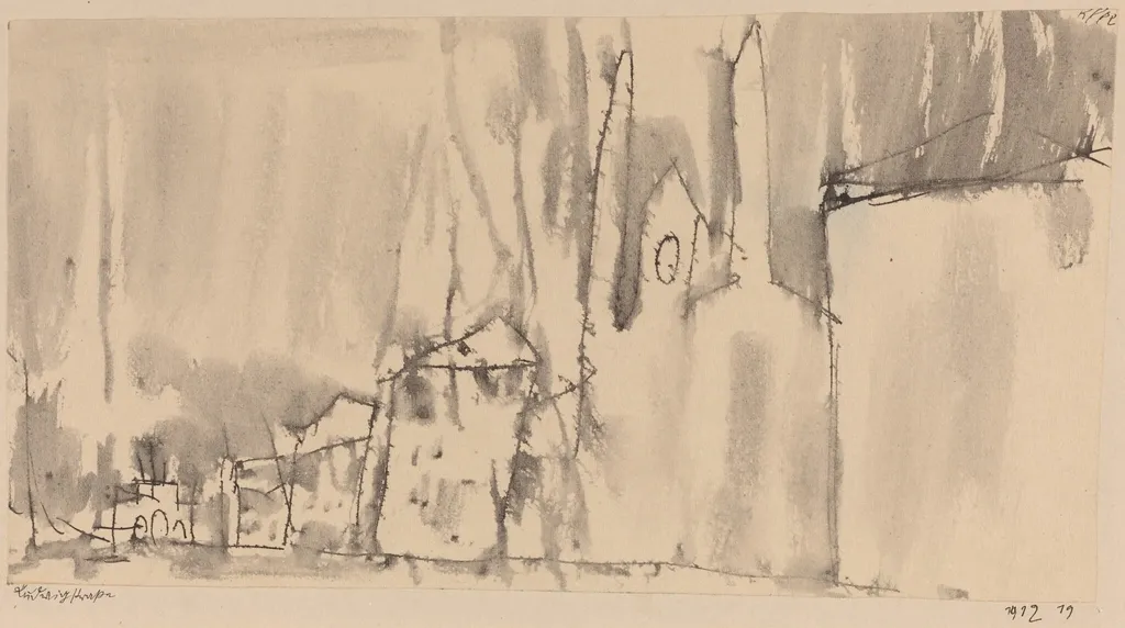Ludwigstrasse, by Paul Klee, ink, 1912