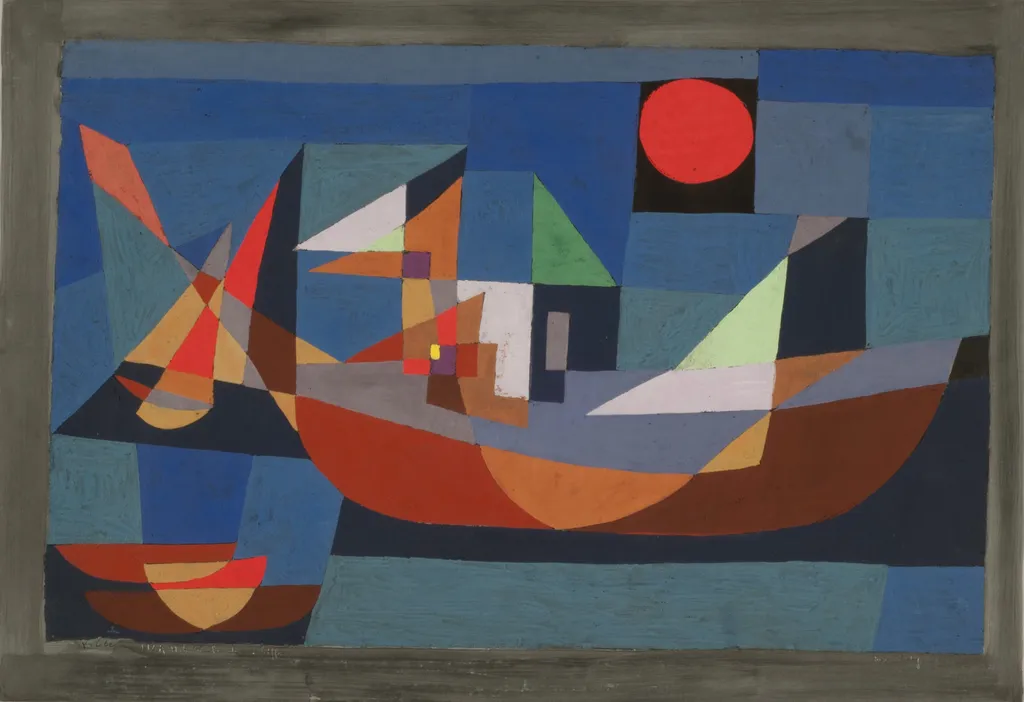 Resting Ships, by Paul Klee, tempera, 1927