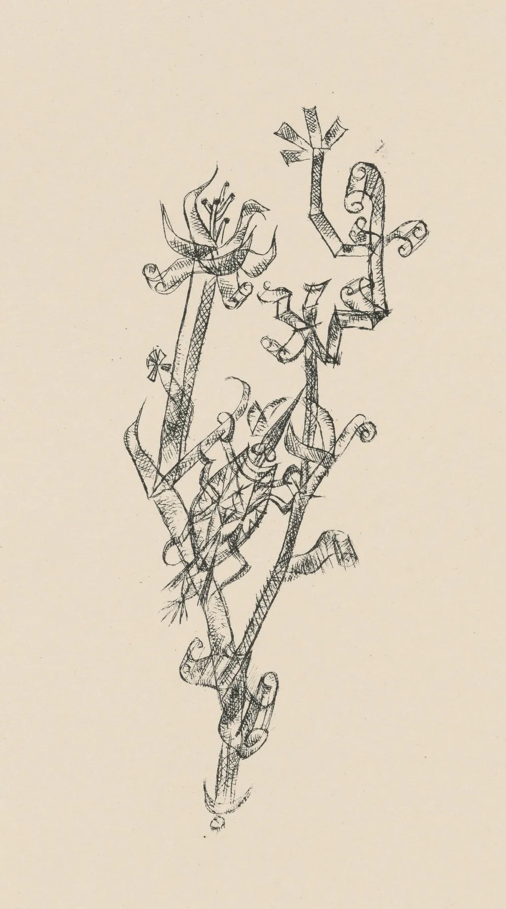 Riesenblattlaus (Giant Aphid) from Deutsche Graphiker der Gegenwart (German Printmakers of Our Time), by Paul Klee, ink, 1920