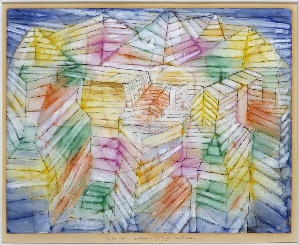 Theater-Mountain-Construction, by Paul Klee, 1920
