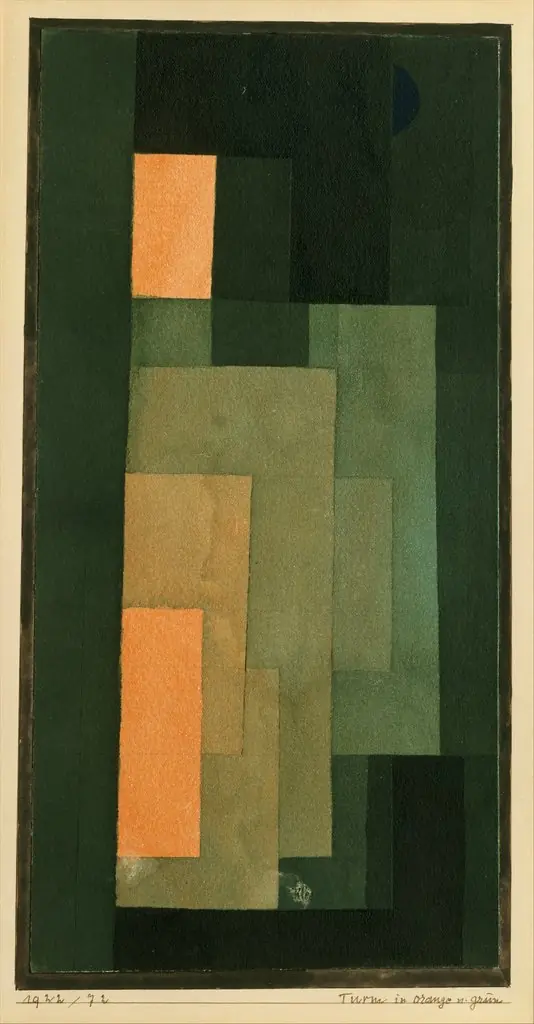 Tower in Orange and Green, by Paul Klee