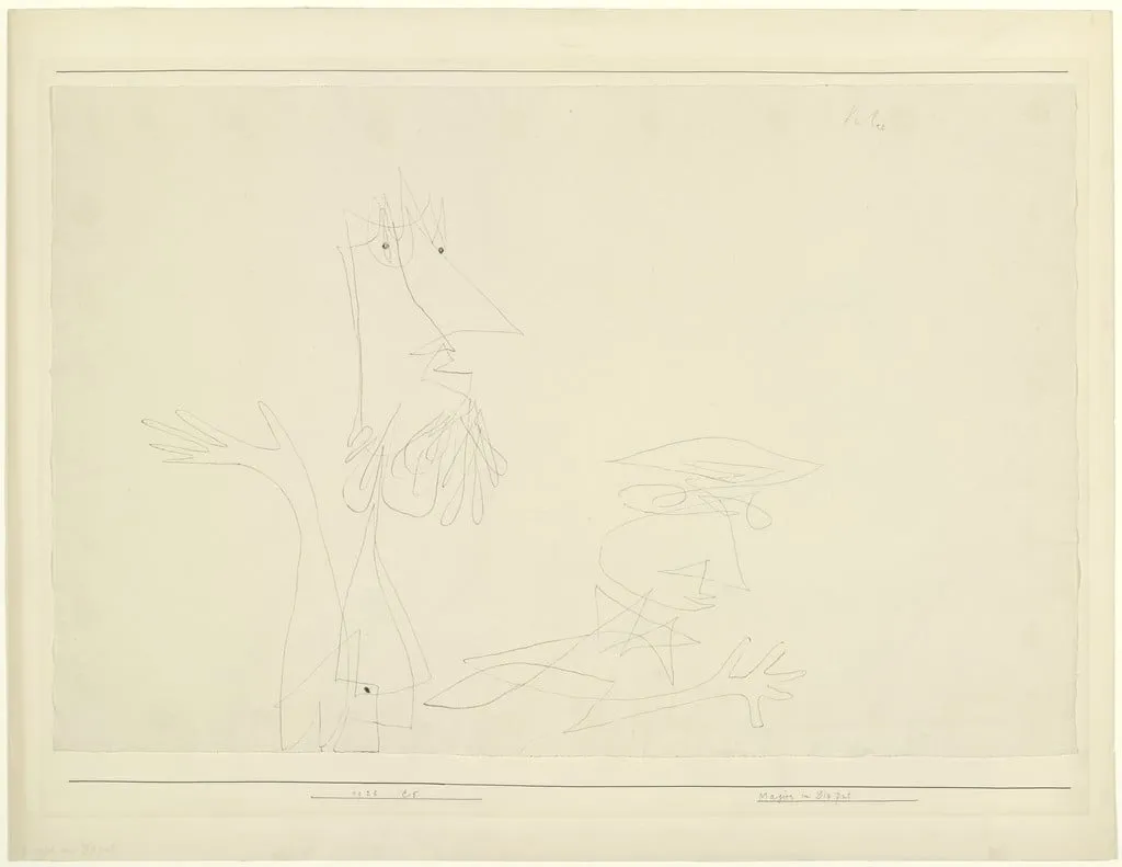 Untitled, by Paul Klee, ink, 1928