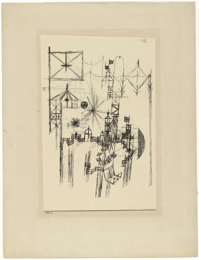 Untitled, by Paul Klee, ink, 1918