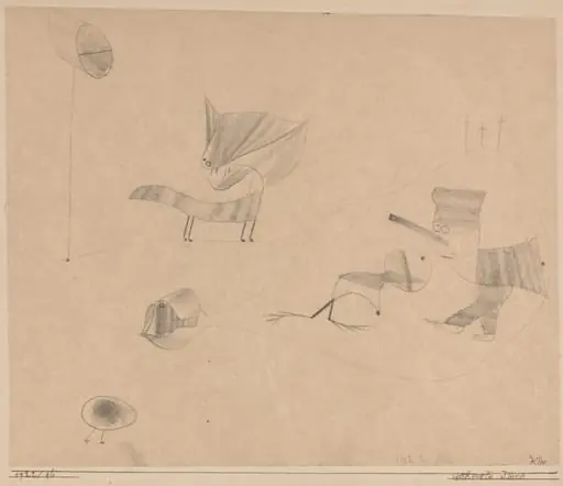 Verhexte Tiere (Bewitched Animals), by Paul Klee