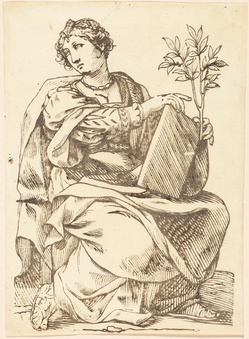 Sibylla Agrippa, by Paul Maupin, ink, 1625