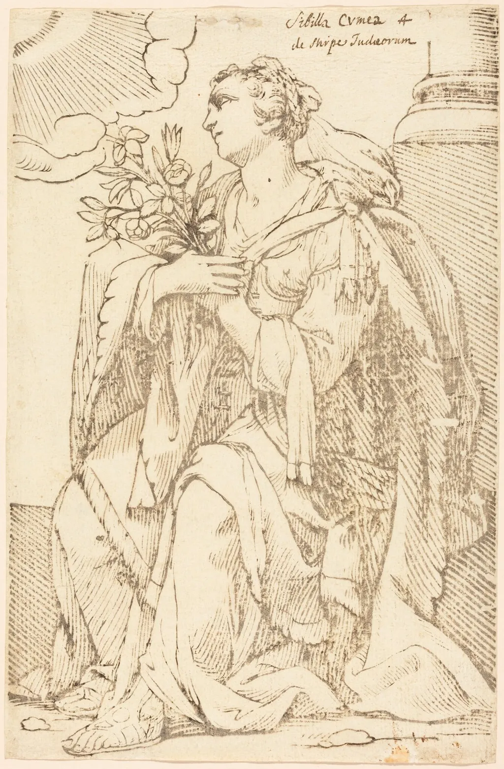 Sibylla Cimmeria, by Paul Maupin, ink, 1625