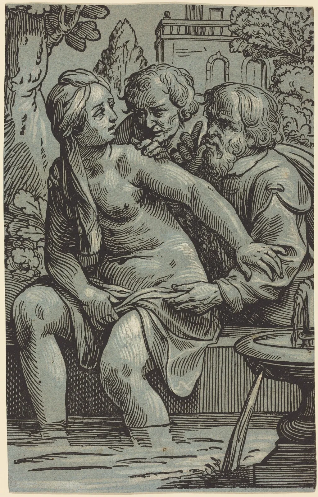 Susanna and the Elders, by Paul Maupin, gouache, 1625