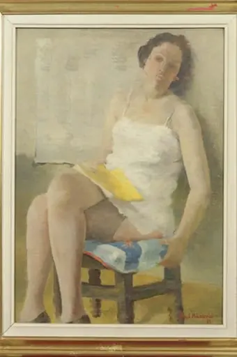 Femeie cu carte galbenă, by Paul Miracovici