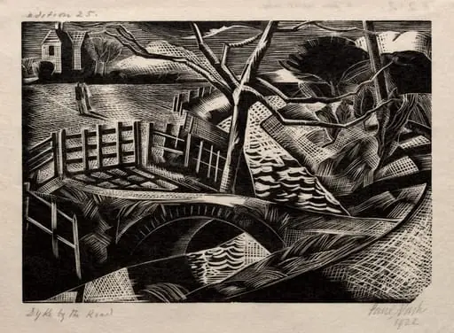 Dyke by the Road, by Paul Nash