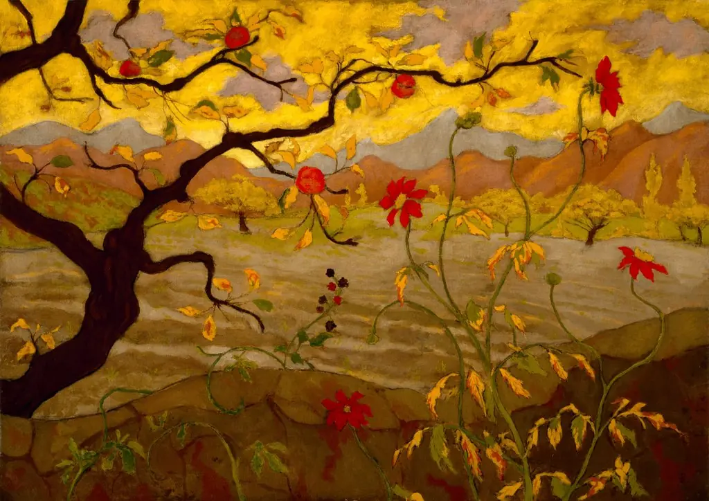 Apple Tree with Red Fruit, by Paul Ranson