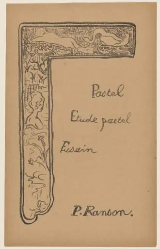 Vignette with Woman and Swans, by Paul Ranson