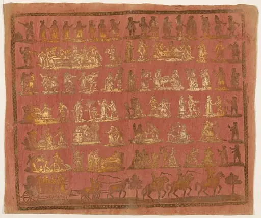 Endpaper with Peasant Wedding, by Paul Reimund