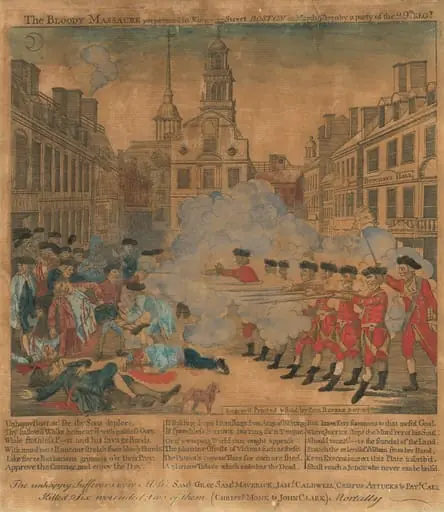 The Boston Massacre, by Paul Revere