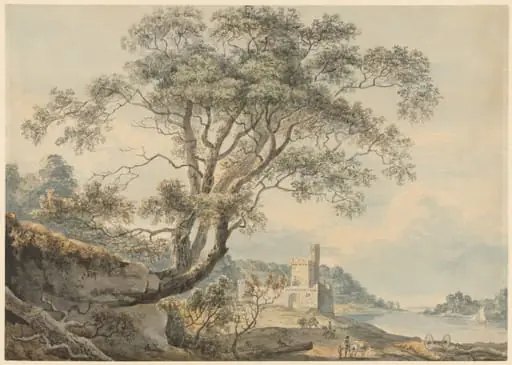 A Castle on the Dart, by Paul Sandby