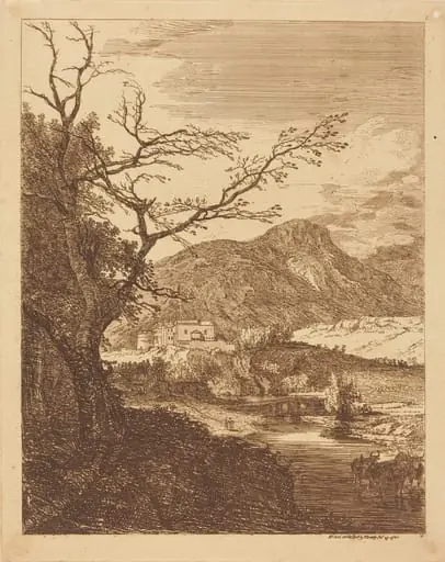 Capriccio with Edinburgh Castle and Arthur's Seat, by Paul Sandby
