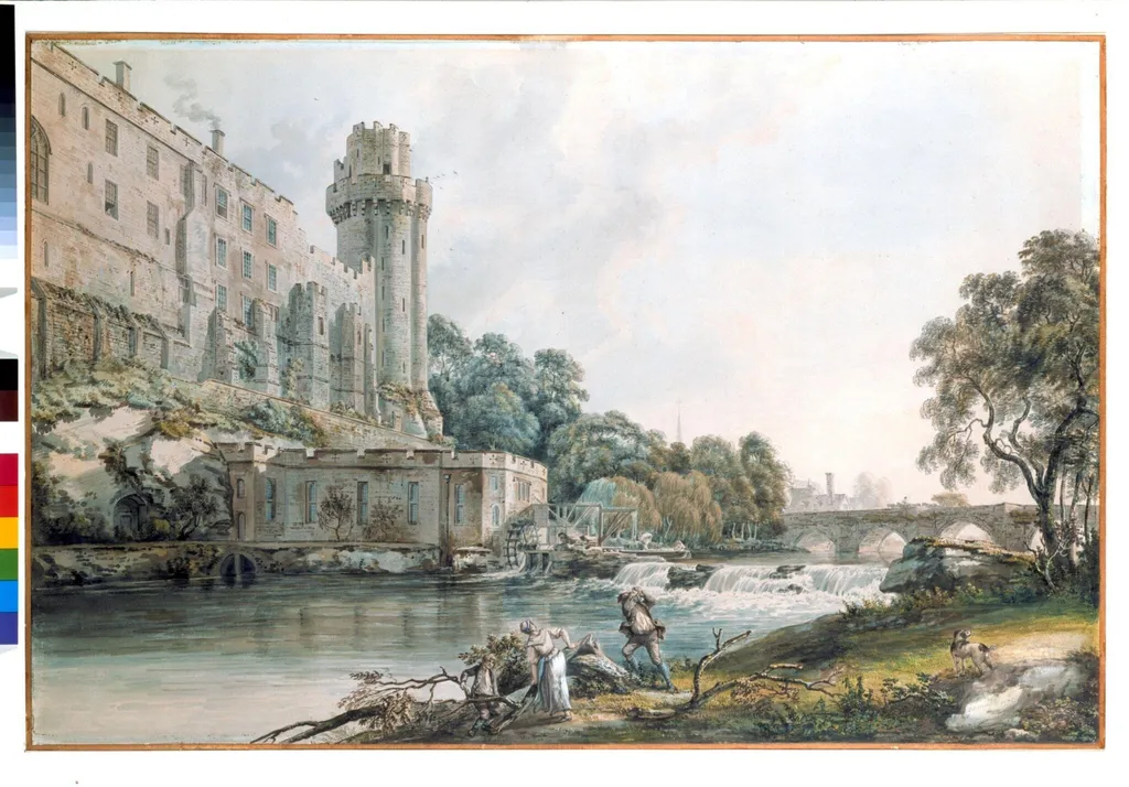 Ceasar's Tower and part of Warwick Castle, by Paul Sandby, watercolor, 1775