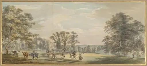 Dawn in Luton Park, by Paul Sandby