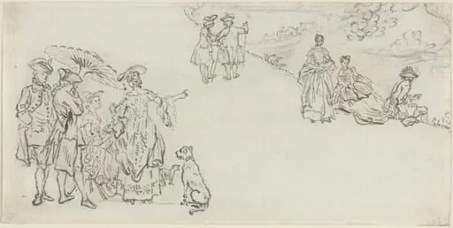Ladies and Gentlemen in a Country Park, by Paul Sandby