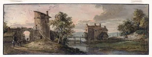 Landscape with a river, by Paul Sandby