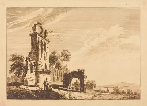 Ruined Abbey, by Paul Sandby