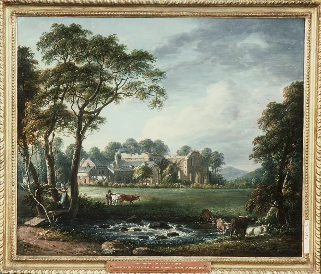Valle Crucis Abbey, by Paul Sandby, oil, 1790