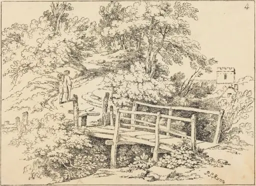 Country Footbridge (The Traveller), by Paul Sandby Munn