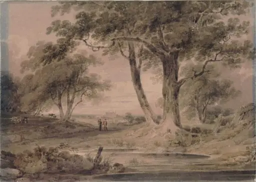 Landscape: Ripon Cathedral in the distance, by Paul Sandby Munn