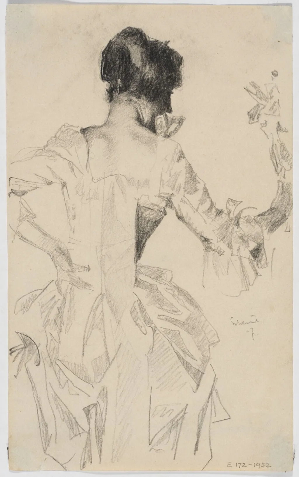 Young woman standing, by Paul Scheurich, 1907