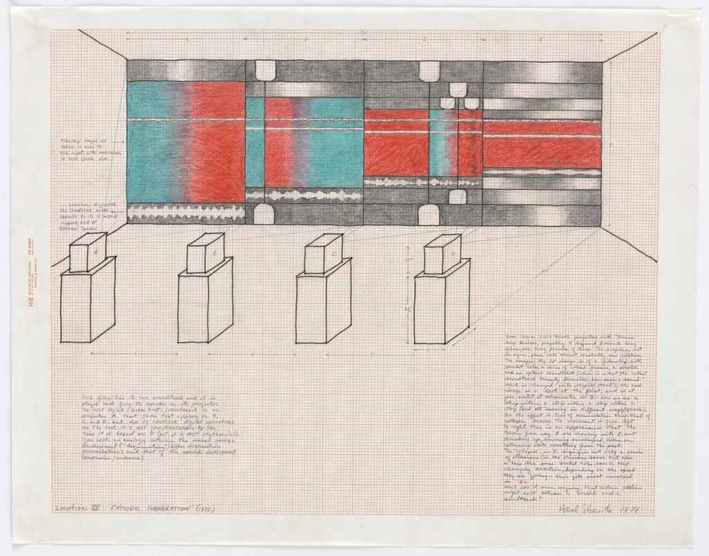 Untitled, by Paul Sharits, graphite, 1978