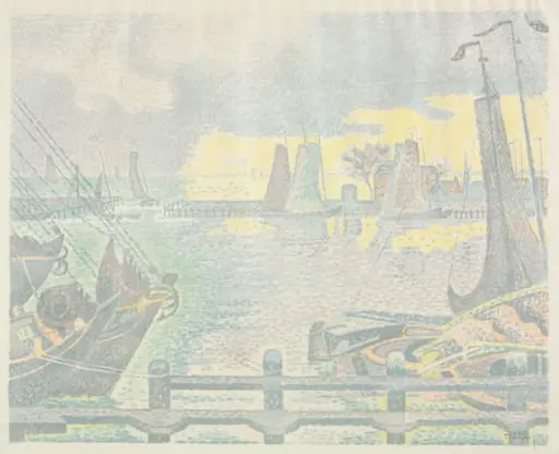 Boats at Flushing, by Paul Signac