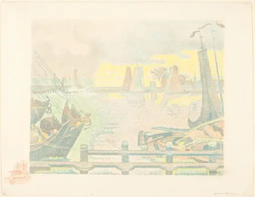 Boats at Flushing (Bateaux à Flessingue), by Paul Signac