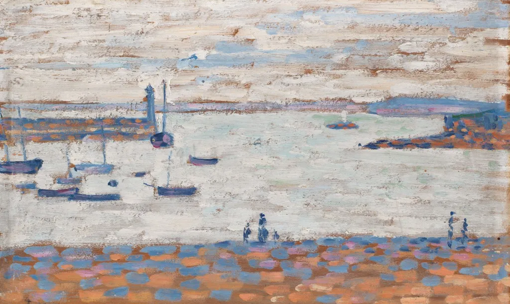 Entree de port, Portrieux, by Paul Signac, oil, 1909