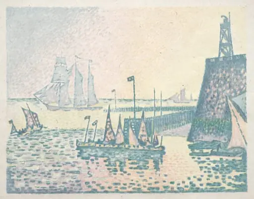 Evening, The Jetty at Vlissingen, by Paul Signac