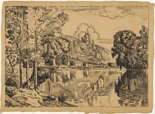 Les Andelys on a Summer Morning, by Paul Signac