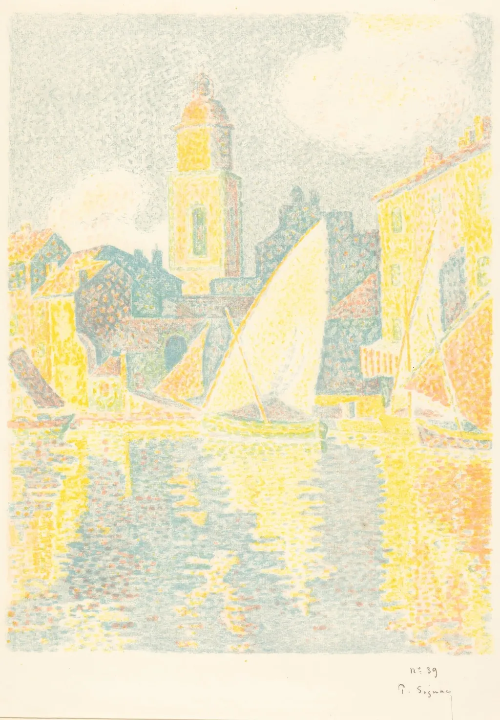 St. Tropez: The Port (Saint-Tropez: Le port), by Paul Signac, ink, 1898