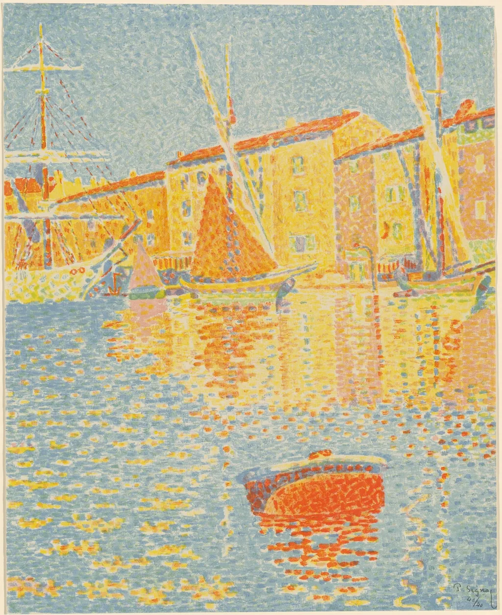 The Buoy (La bouée), by Paul Signac, ink, 1894