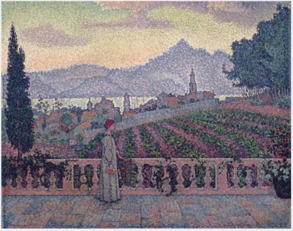 The Terrace, Saint-Tropez, by Paul Signac