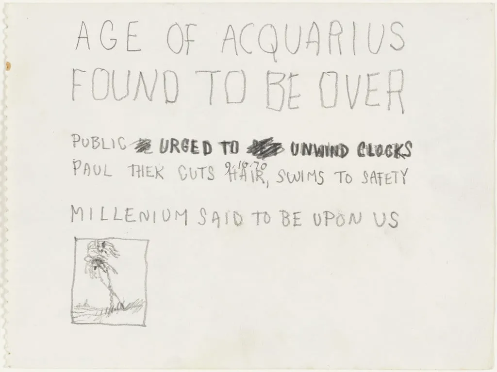 Untitled, by Paul Thek, graphite, 1970
